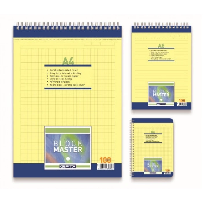 Gıpta Bloknot Master Spiralli Sert Kapak A4 100 yp