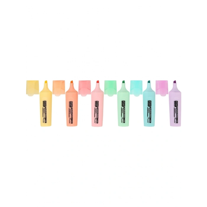 Kraf Fosforlu Kalem Seti - Pastel - 6lı
