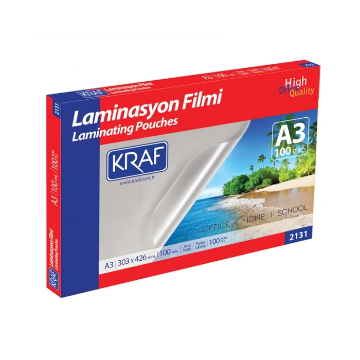 Kraf Laminasyon Filmi A3 Parlak 100 mic