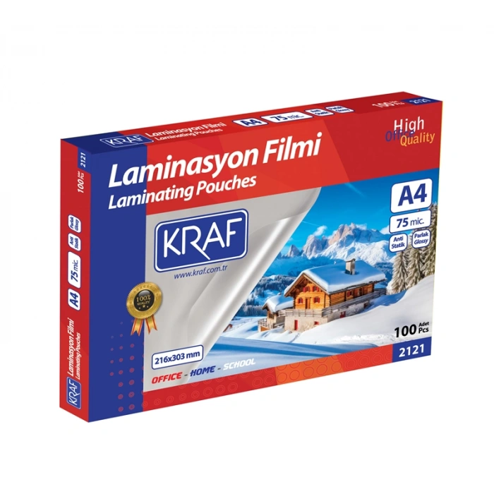 Kraf Laminasyon Filmi A4 Parlak 75 mic