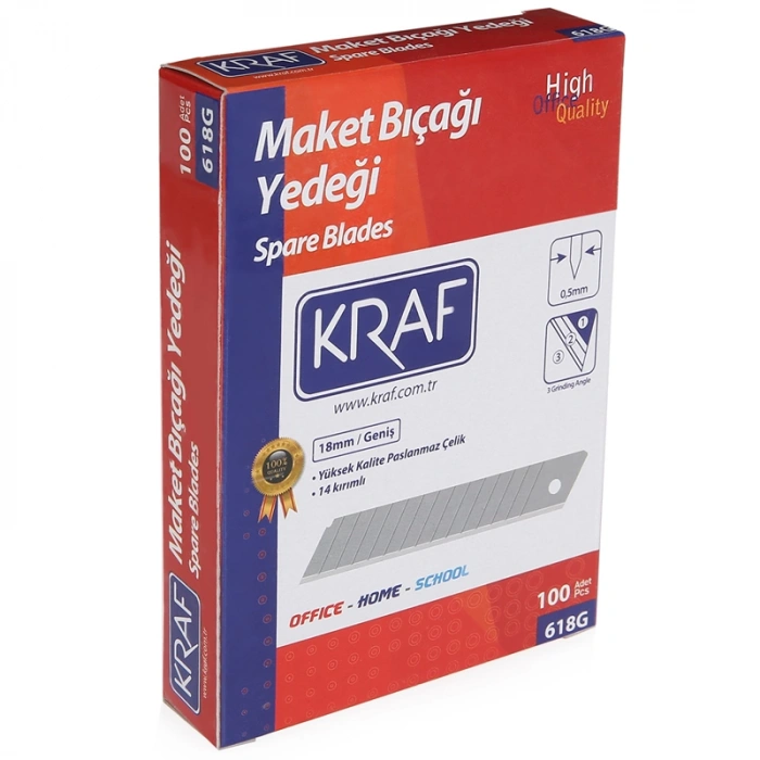 Kraf Maket Bıçağı Yedeği Geniş 10 lu