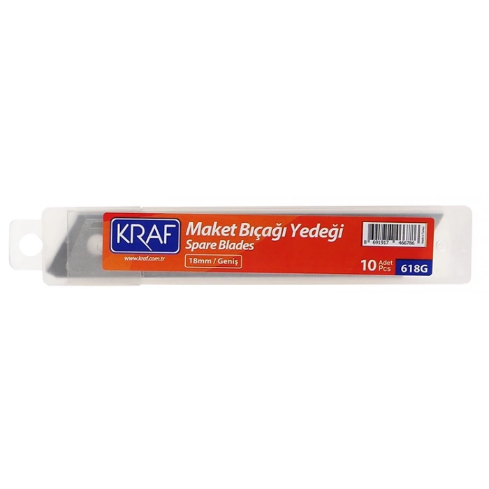 Kraf Maket Bıçağı Yedeği Geniş 10 lu