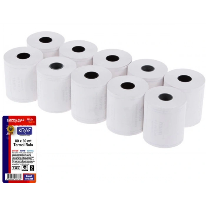 Kraf Termal Rulo 80mm*30m 10lu