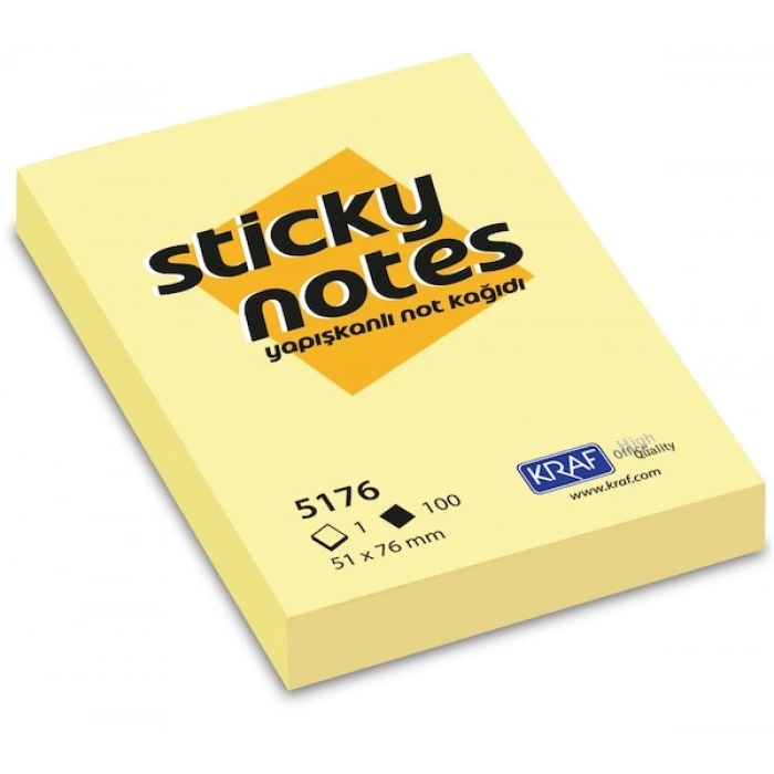Kraf Yapışkanlı Not Kağıdı 51mm * 76mm