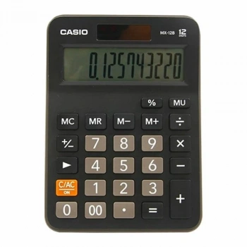 CASIO HESAP MAKİNESİ MASAÜSTÜ MX-12B-BK 12 HANE SİYAH