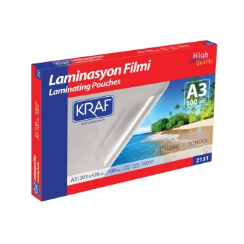 Kraf Laminasyon Filmi A3 Parlak 100 mic