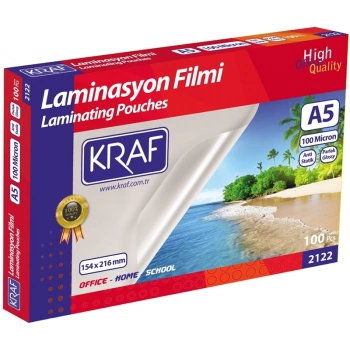 Kraf Laminasyon Filmi A5 Parlak 100 mic