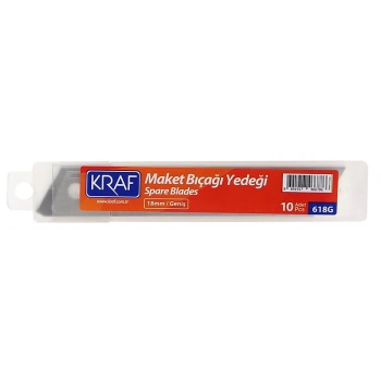 Kraf Maket Bıçağı Yedeği Geniş 10 lu