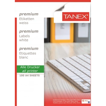 TANEX LASER ETİKET TW-2021 63.5 X 38.1 MM ( 21 ) 100 LÜ