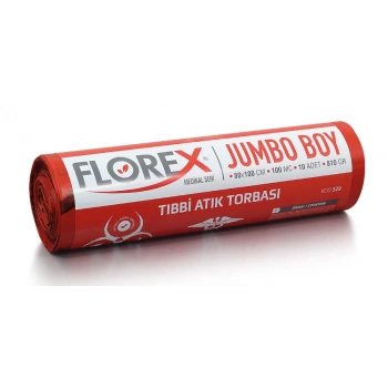 Tıbbi Atık Baskılı Jumbo Boy Çöp Torbası C Katlama Kod 529