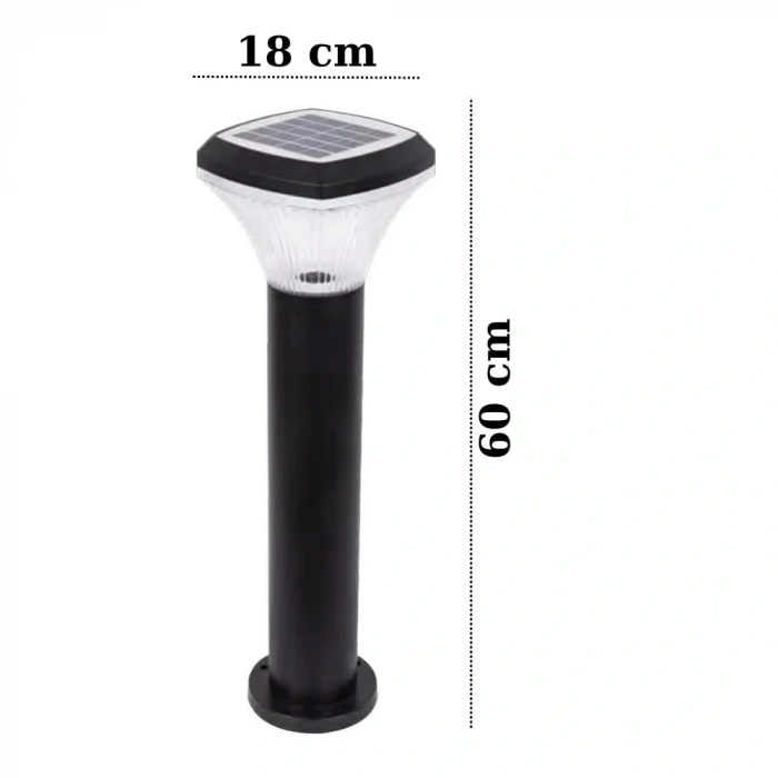 100W Solar Bahçe Armatürü ; Kumandalı ; 2000lm ; 6500K-4000K-3200K Seçmeli