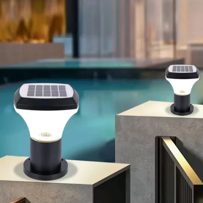 100W Solar Bahçe Armatürü ; Kumandalı ; 2000lm ; 6500K-4000K-3200K Seçmeli
