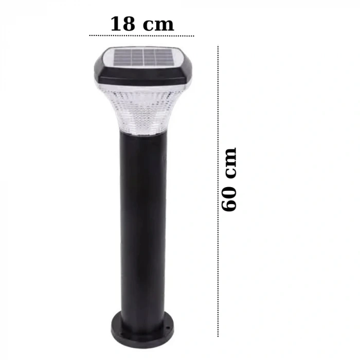 100W Solar Bahçe Armatürü ; Kumandalı ; 2000lm ; 6500K-4000K-3200K Seçmeli