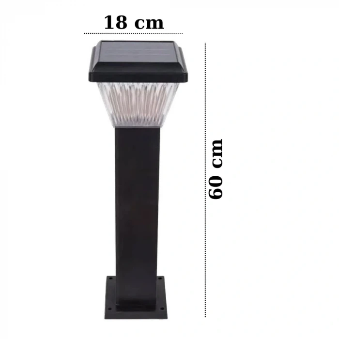 100W Solar Bahçe Armatürü ; Kumandalı ; 2000lm ; 6500K-4000K-3200K Seçmeli