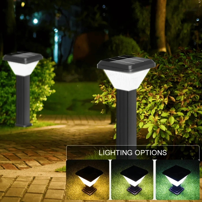 100W Solar Bahçe Armatürü ; Kumandalı ; 2000lm ; 6500K-4000K-3200K Seçmeli