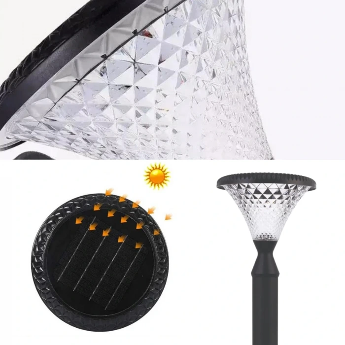 100W Solar Bahçe Armatürü ; Kumandalı ; 2400lm ; 6500K-4000K-3200K Seçmeli