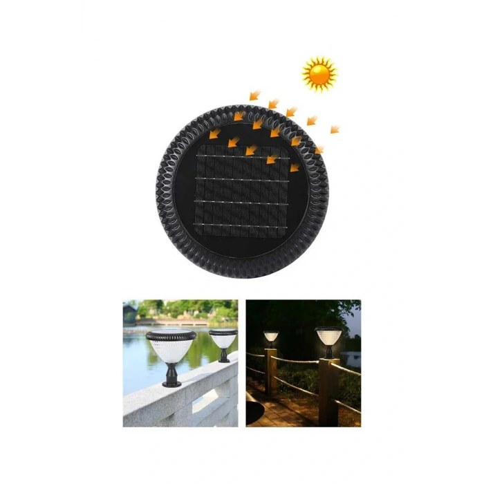 100W Solar Bahçe Armatürü ; Kumandalı ; 2400lm ; 6500K-4000K-3200K Seçmeli