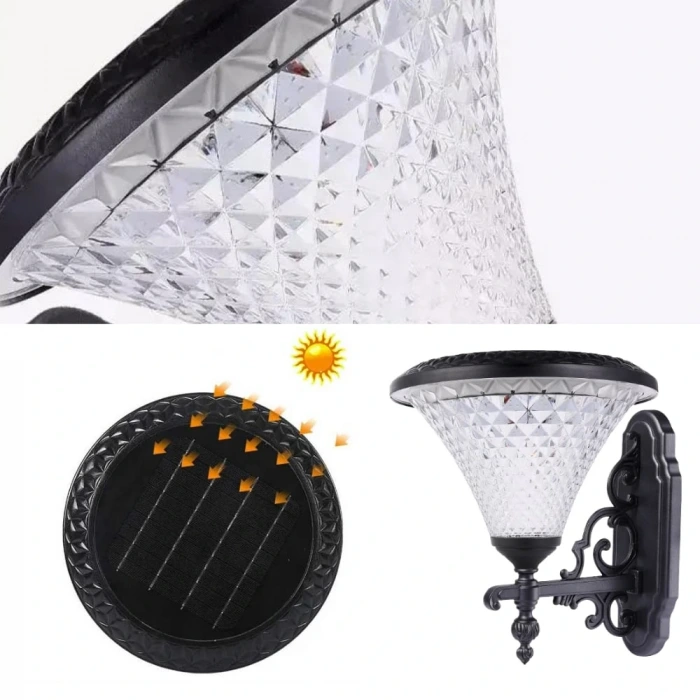 100W Solar Bahçe Armatürü ; Kumandalı ; 2400lm ; 6500K-4000K-3200K Seçmeli