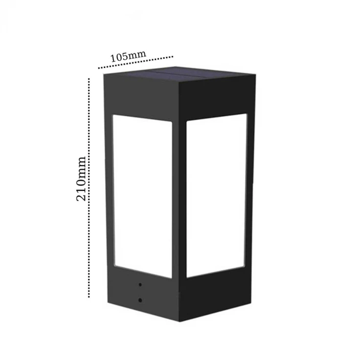 10W Solar Bahçe Armatürü ; 200lm ; 6500K-3200K