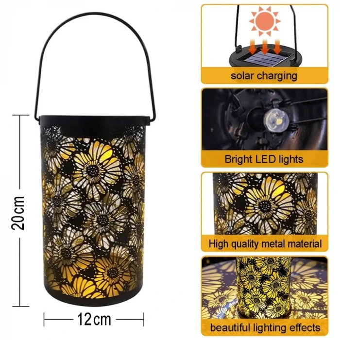 10W Solar Dekoratif Bahçe Armatürü ; 200lm ; 3200K