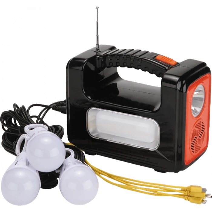 120W Şarj Edilebilir Solar Işıldak Paketi ; 1920lm ; 6500K