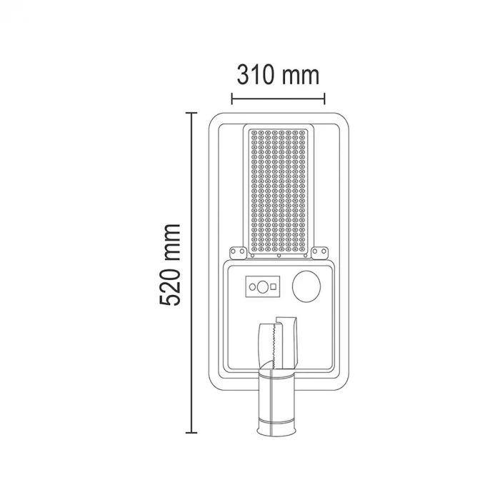 120W Solar Sokak Armatürü ; Sensörlü ; 3000lm ; 6500K-3200K