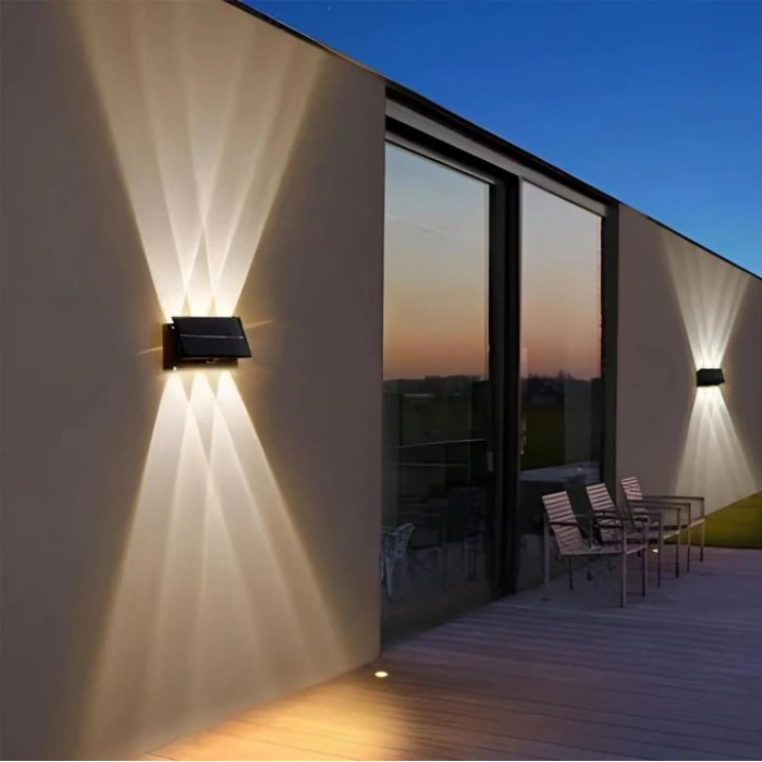 12W Solar Duvar Apliği ; 200lm ; RGB