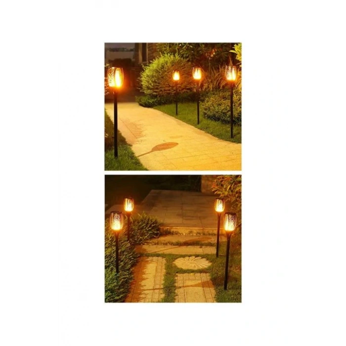 15W Solar Dekoratif Bahçe Armatürü ; 240lm ; Alev