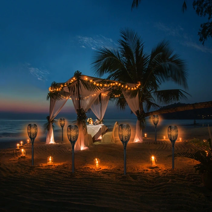 15W Solar Dekoratif Bahçe Armatürü ; 240lm ; Alev