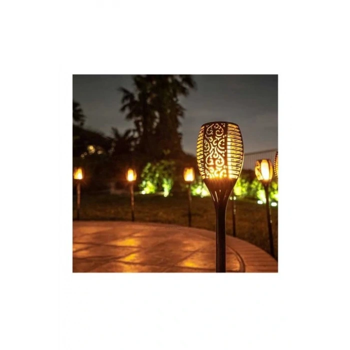 15W Solar Dekoratif Bahçe Armatürü ; 240lm ; Alev