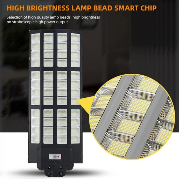 2000W Solar Sokak Armatürü ; Sensörlü Ve Kumandalı ; 32000lm ; 6500K