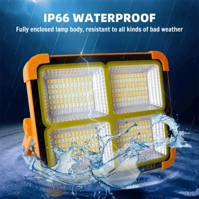 200W Solar Mobil Projektör ; 1200lm ; 6500K-3200K Seçmeli