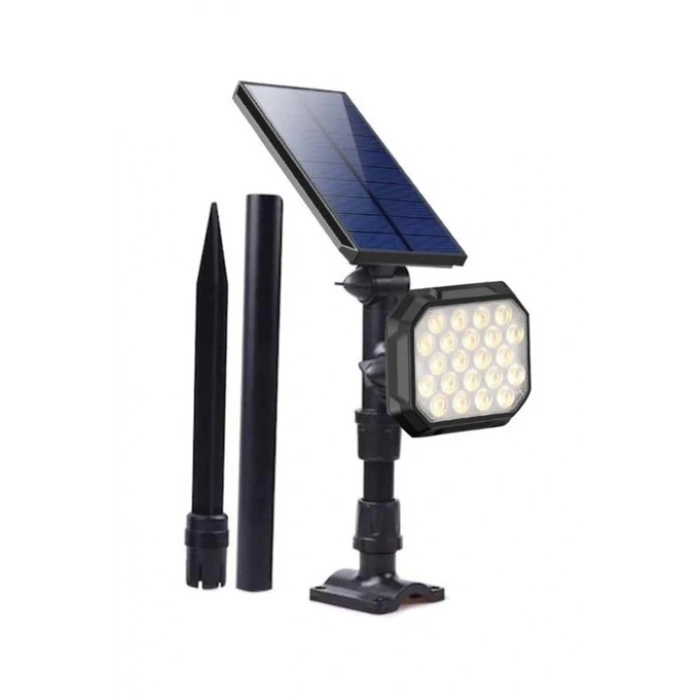 22W Solar Çim Armatürü ; 450lm-225lm ; 6500K-3200K-Yeşil