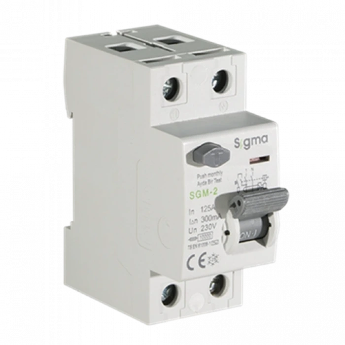 2x125A 300mA Kaçak Akım Koruma Şalteri (AC Tipi) ; 10kA