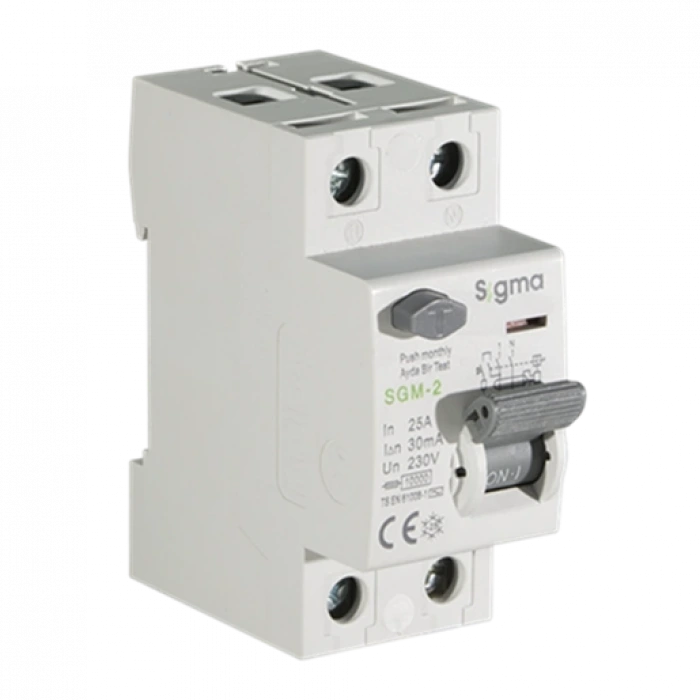 2x25A 30mA Kaçak Akım Koruma Şalteri (AC Tipi) ; 10kA