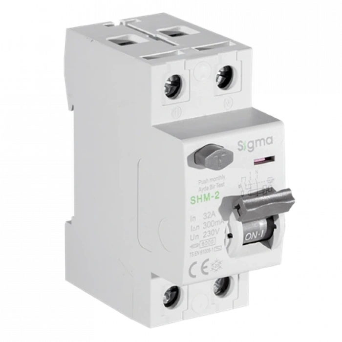 2x32A 300mA Kaçak Akım Koruma Şalteri (AC Tipi) ; 6kA