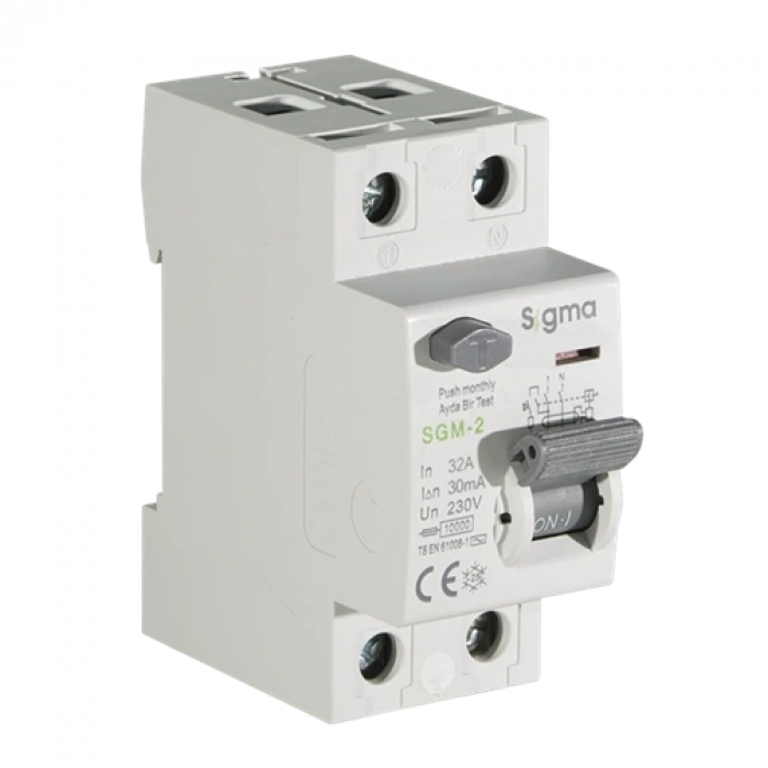 2x32A 30mA Kaçak Akım Koruma Şalteri (AC Tipi) ; 10kA