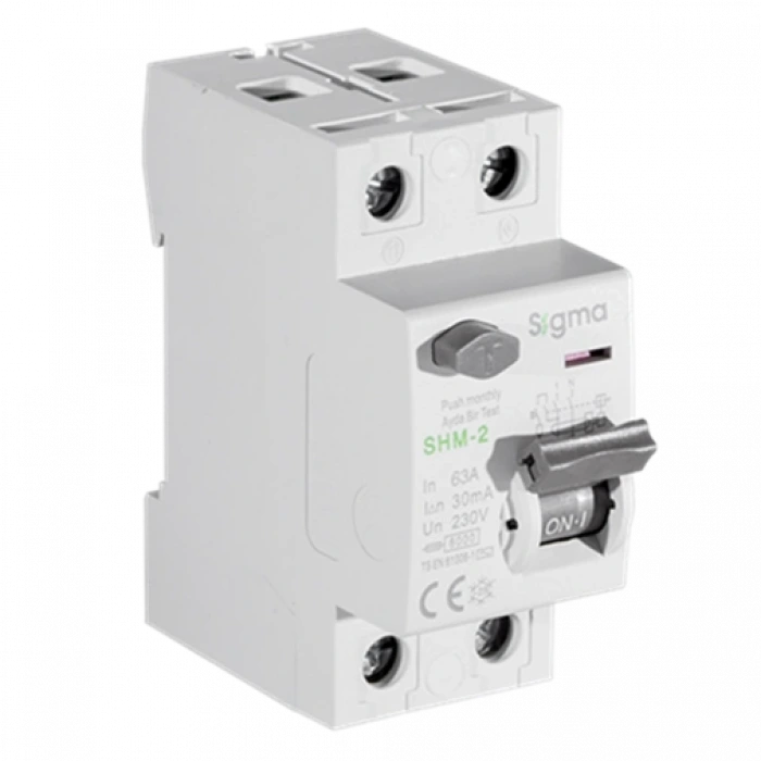 2x63A 30mA Kaçak Akım Koruma Şalteri (AC Tipi) ; 6kA