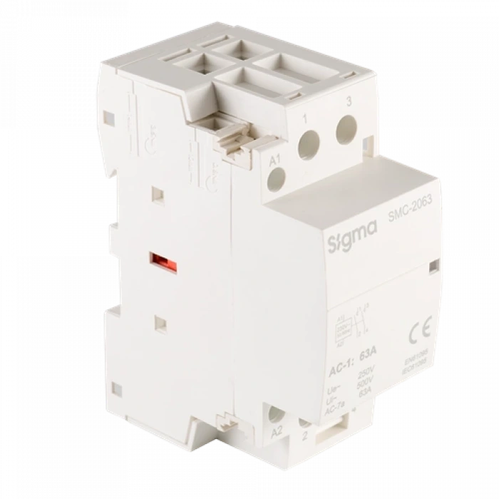 2x63A Modüler Kontaktör ; Kontak Yapısı : 2 NO Kontak