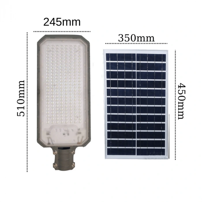 300W Solar Sokak Armatürü ; Kumandalı ; 7500lm ; 6500K