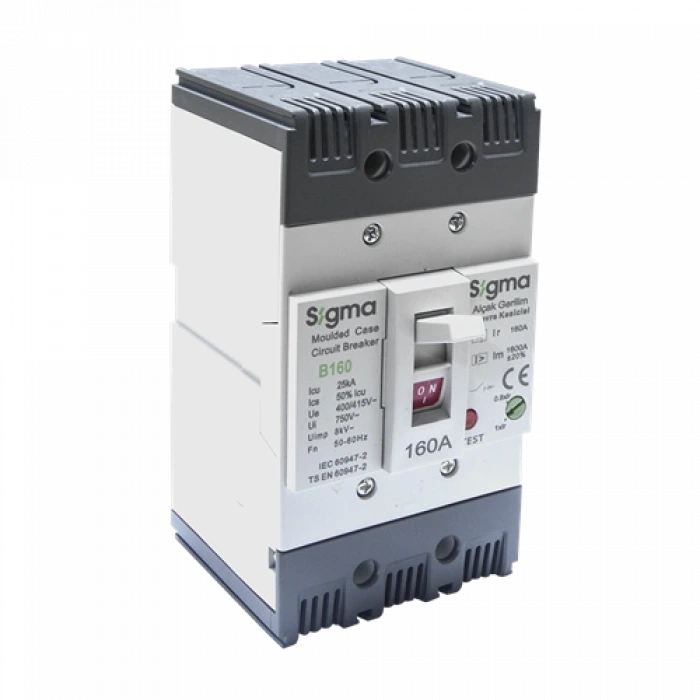 3x125A 3 Kutuplu Termik-Manyetik Açtırma Üniteli , Ayarlı Tip AG Devre Kesici