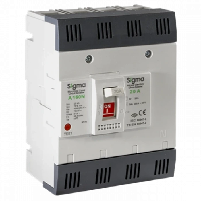 4x100A 4 Kutuplu Termik-Manyetik Açtırma Üniteli Sabit Tip AG Devre Kesici