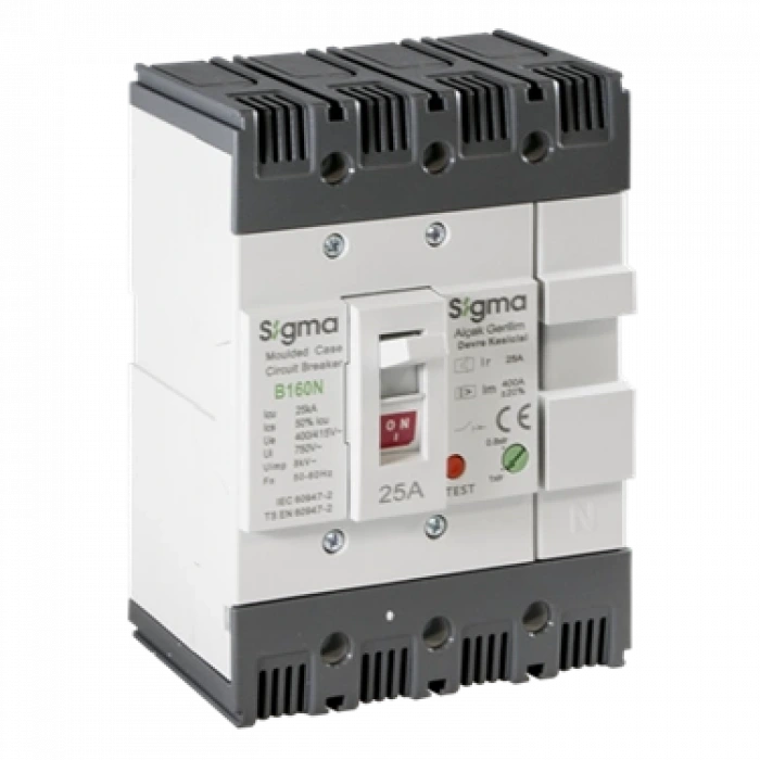 4x50A 4 Kutuplu Termik-Manyetik Açtırma Üniteli Ayarlı Tip AG Devre Kesici