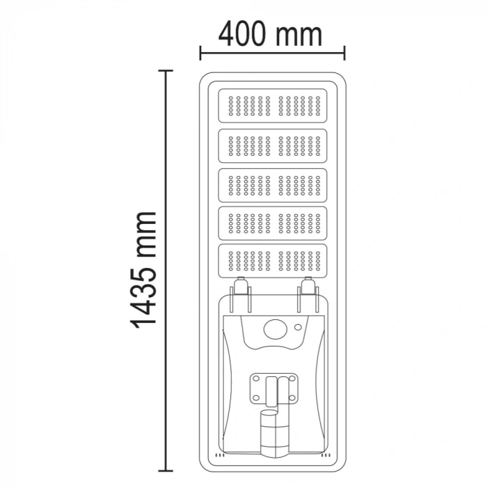 500W Solar Sokak Armatürü ; Sensörlü ; 12500lm ; 6500K