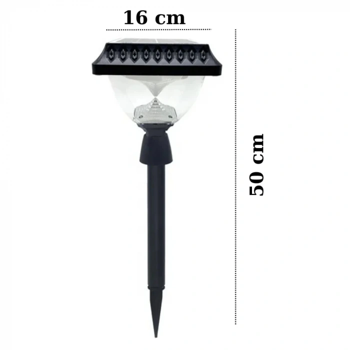 50W Solar Bahçe Armatürü ; Kumandalı ; 1000lm ; 6500K-3200K-RGB Seçmeli