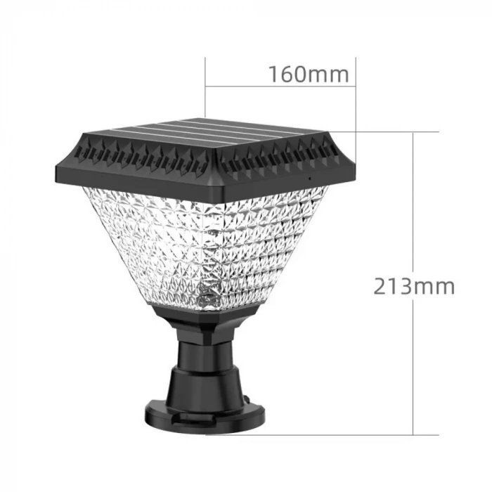 50W Solar Bahçe Armatürü ; Kumandalı ; 1000lm ; 6500K-3200K-RGB Seçmeli