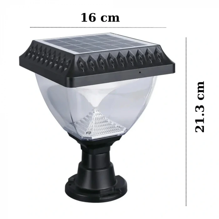 50W Solar Bahçe Armatürü ; Kumandalı ; 1000lm ; 6500K-3200K-RGB Seçmeli