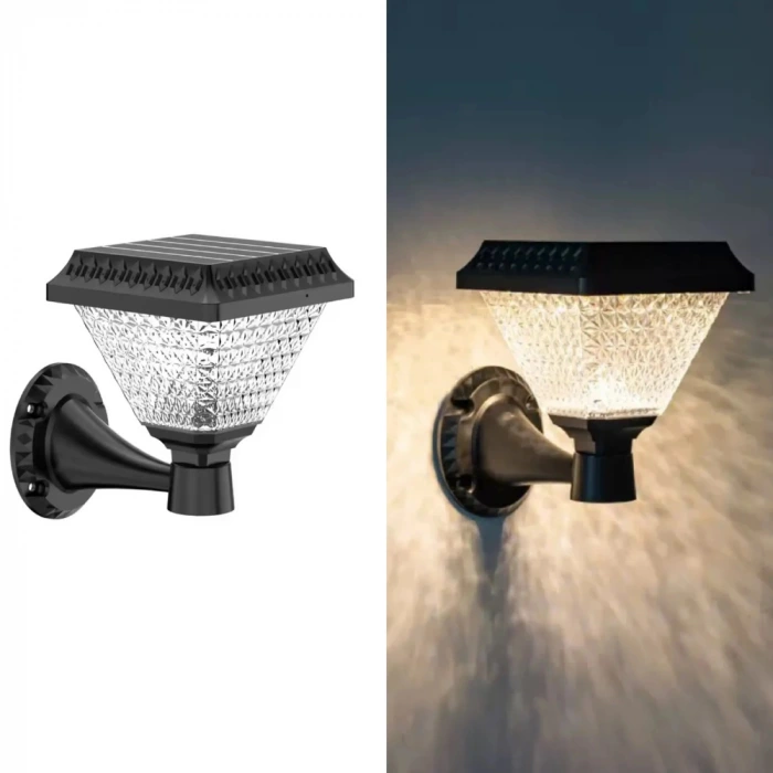 50W Solar Bahçe Armatürü ; Kumandalı ; 1000lm ; 6500K-3200K-RGB Seçmeli