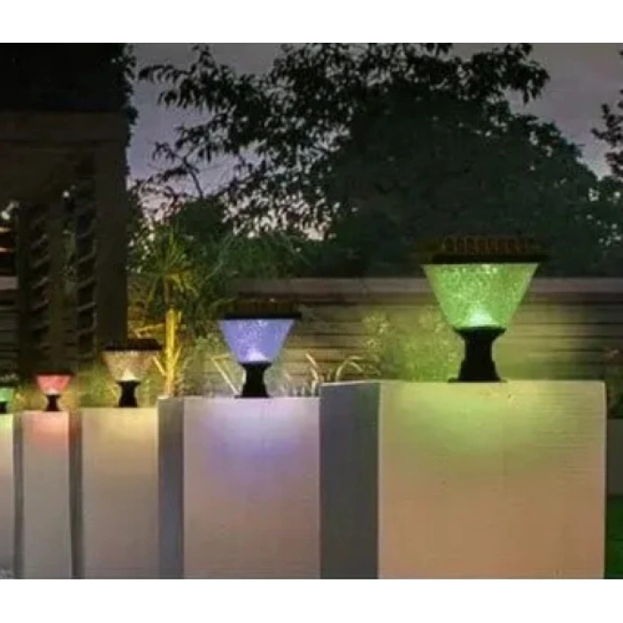 50W Solar Bahçe Armatürü ; Kumandalı ; 1000lm ; 6500K-3200K-RGB Seçmeli