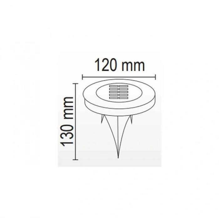 5W Solar Bahçe Armatürü ; 80lm ; 6500K-3200K-Yeşil